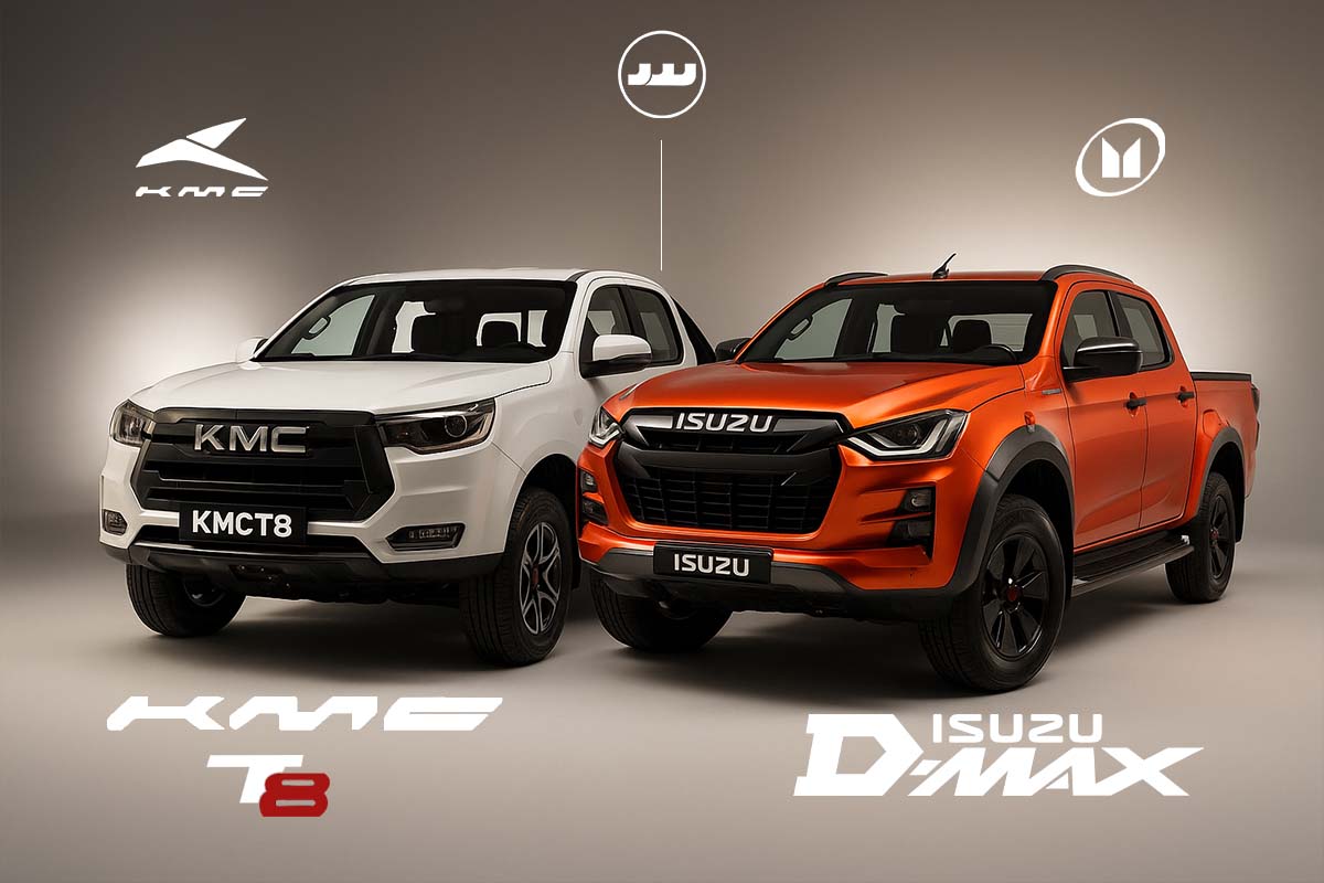 مقایسه KMC T8 با ایسوزو D-Max | رقابت سخت‌جان‌های بازار